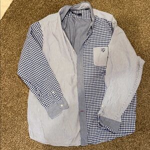 Daniel Cremieux Blue Checkered and Striped Shirt Jacket